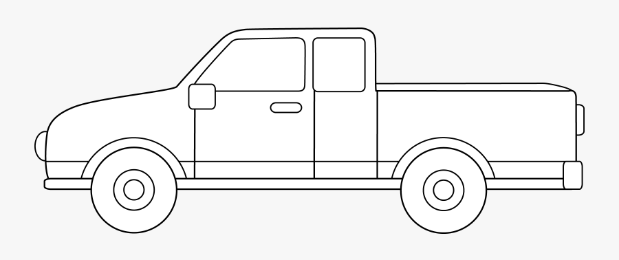 Pickup Truck Outline Drawing