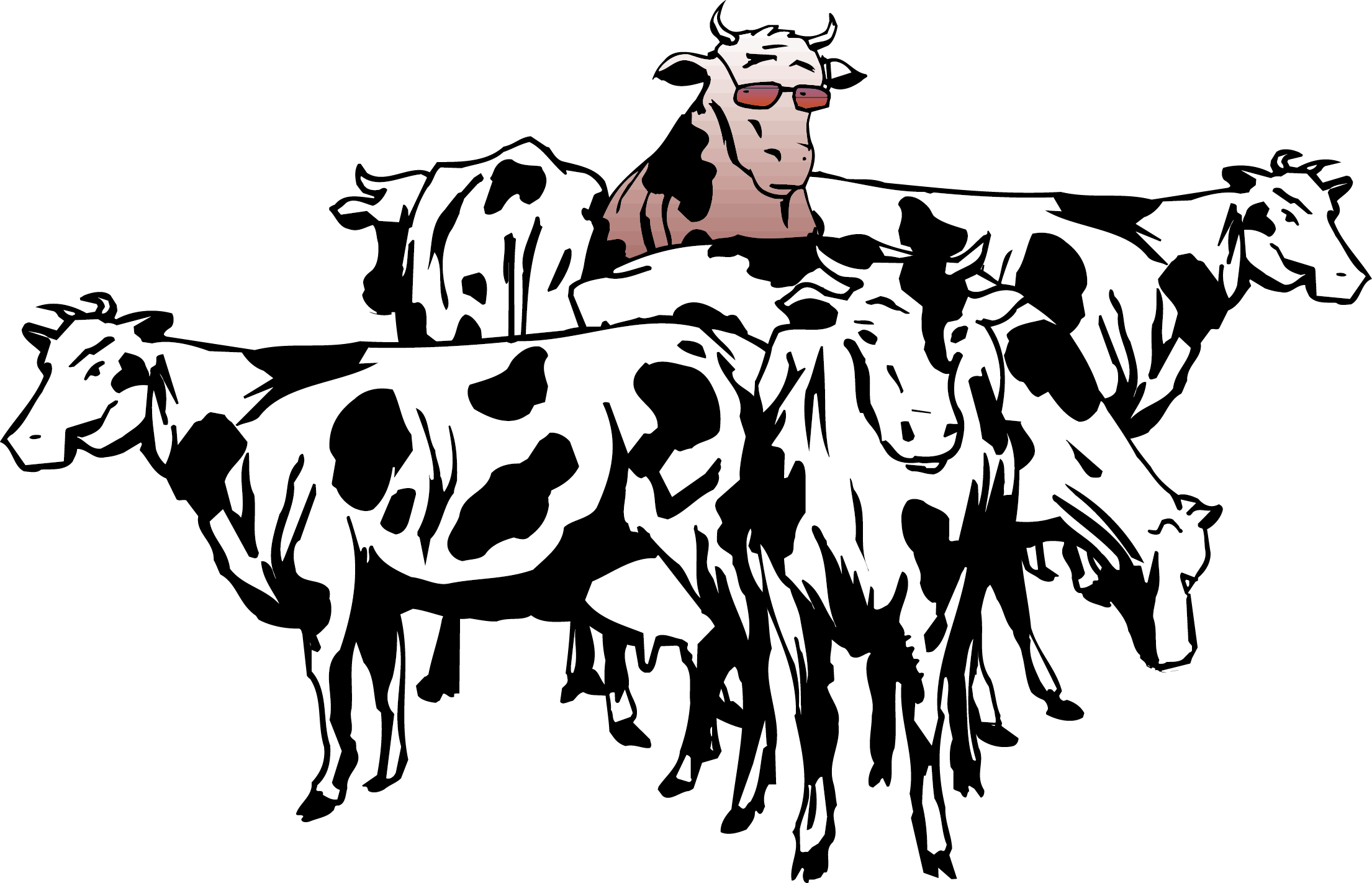 Download Transparent Cows Clipart - Herd Of Cattle Clipart - ClipartKey