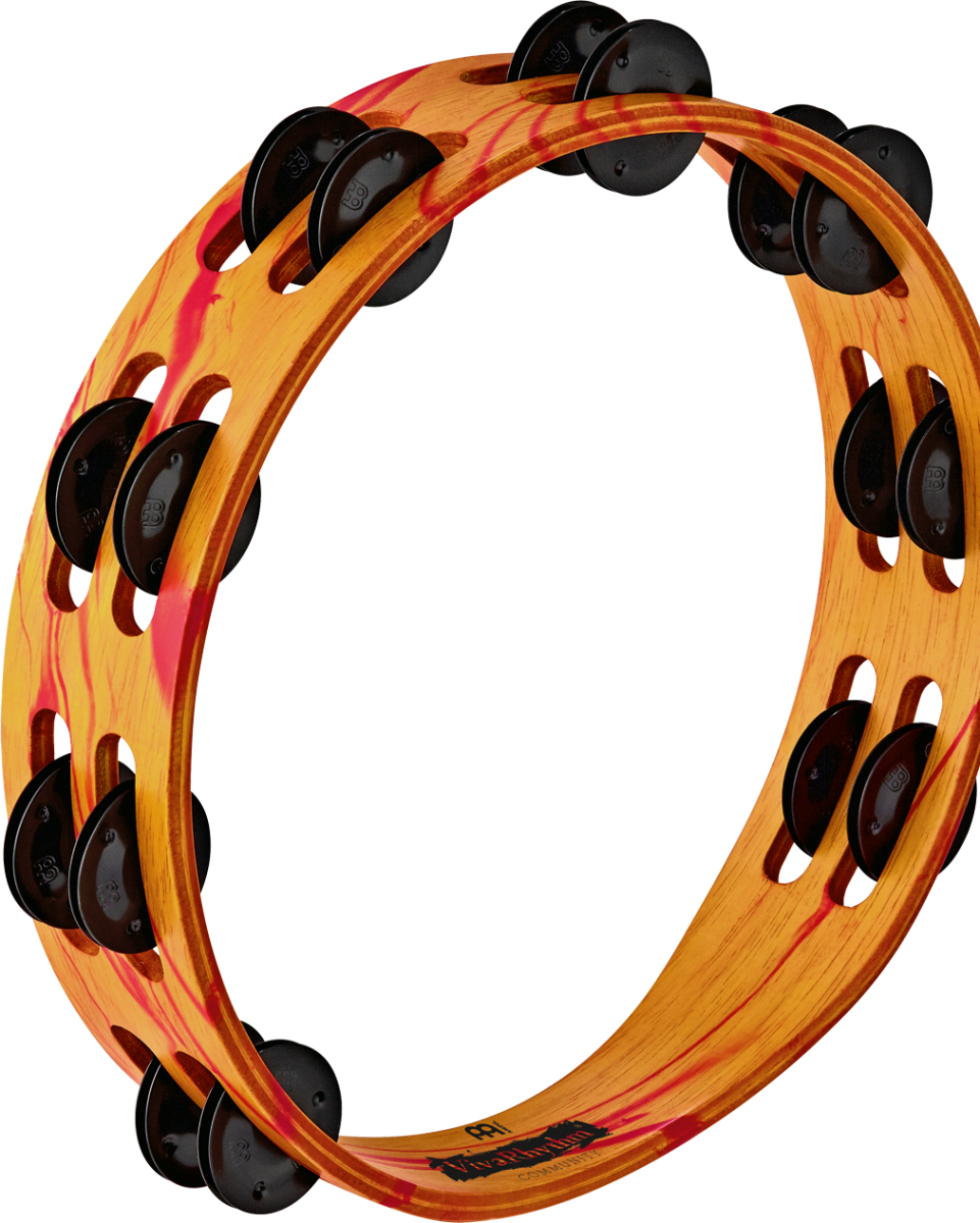 Download Transparent Tambourine Png Orange Tambourine ClipartKey