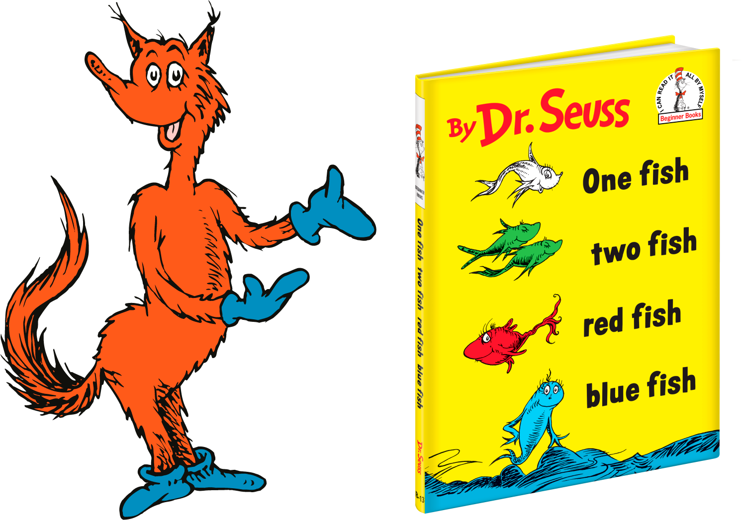 Download Dr Seuss Clipart Reading - One Fish Two Fish Book Cover ...