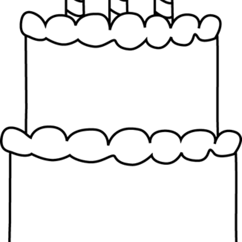 Download Birthday Cake Clipart Black And White Black And White