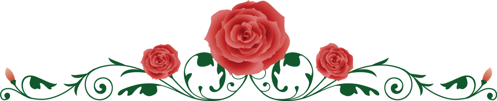 Download Rose Vine Border Horizontal Rose Clipartkey