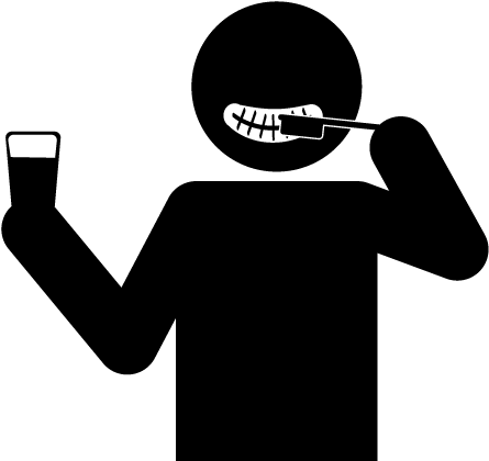 Download Brush Teeth Clipart Black And White - ClipartKey