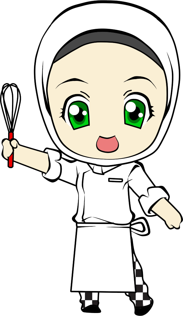 Download Transparent Hijab Clipart - Girl Chef Cartoon Png - ClipartKey