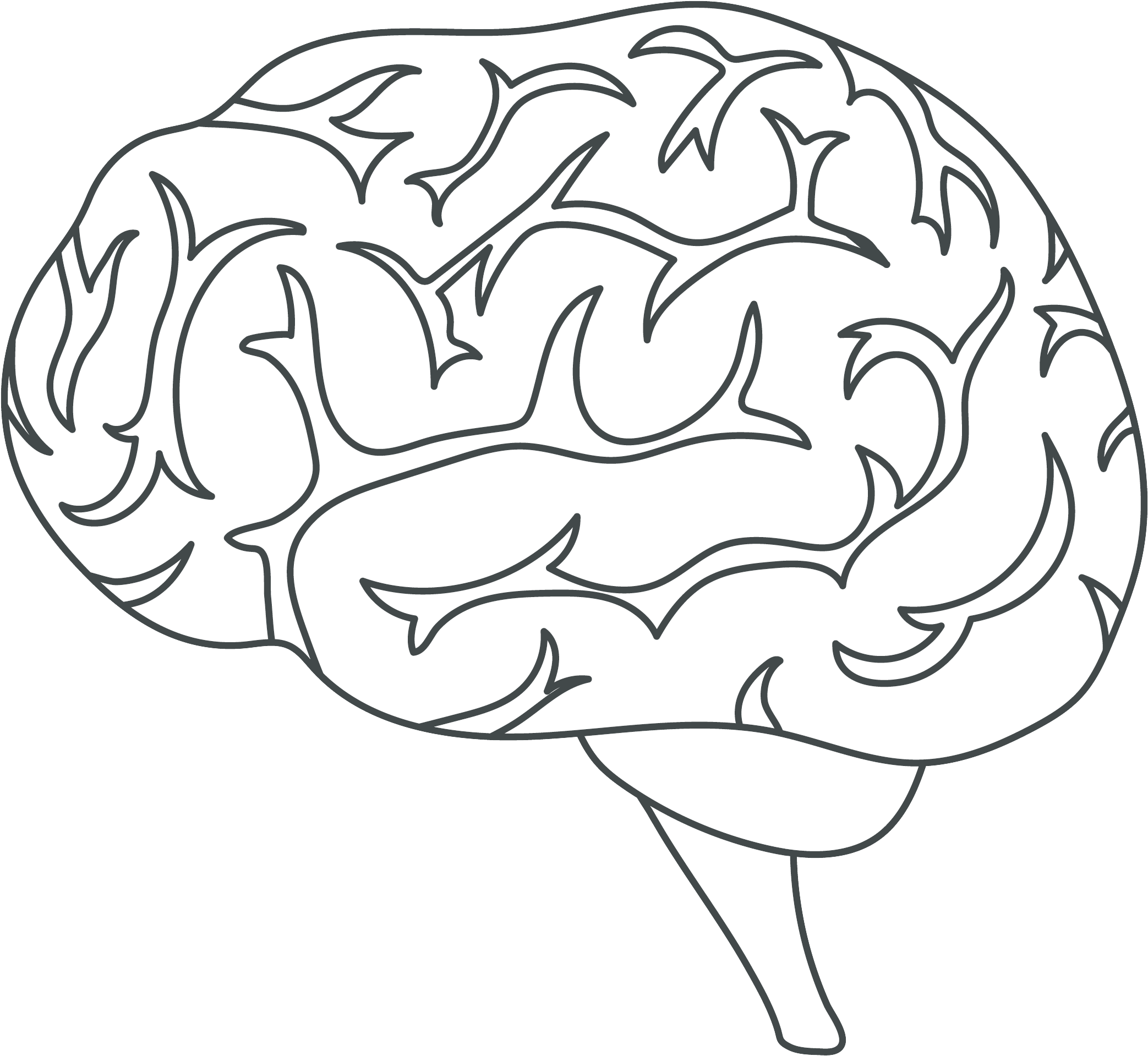 Download Transparent White Brain Icon - ClipartKey