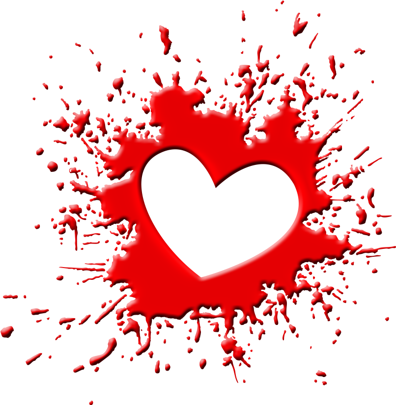 Download Blood Splash Png Heart - Transparent Background Hea