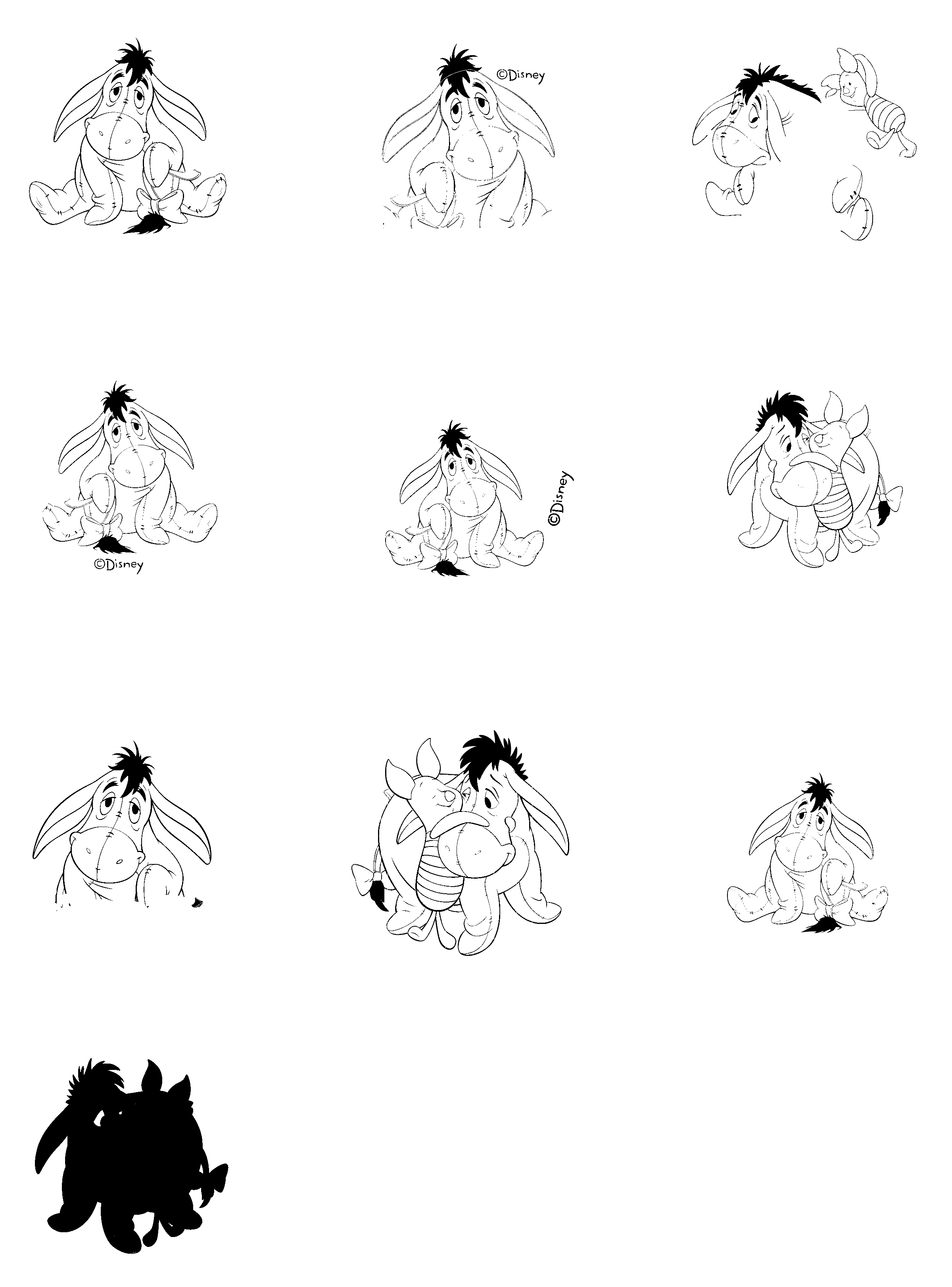 Download Clip Art Eeyore Black And White - Eeyore Svg Free - ClipartKey