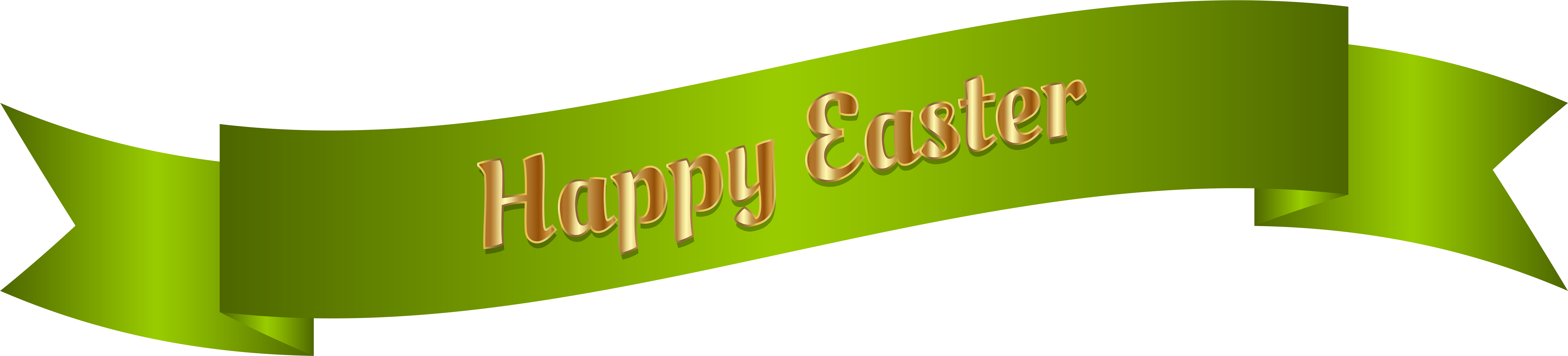 Download Green Happy Easter Banner Png Clip Art Image - Free Happy ...