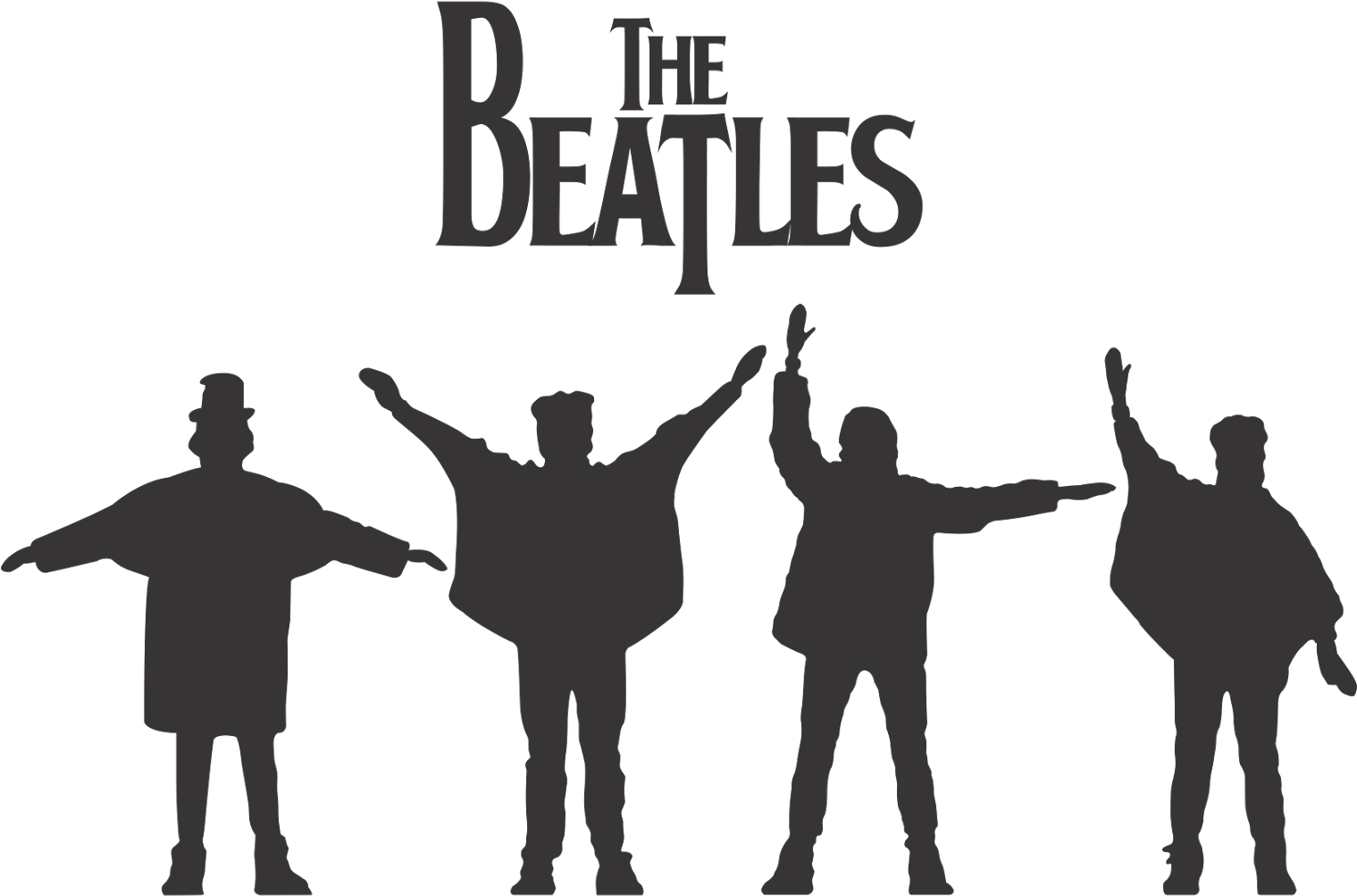 Download The Beatles Abbey Road Silhouette - Beatles Help Silhouette ...