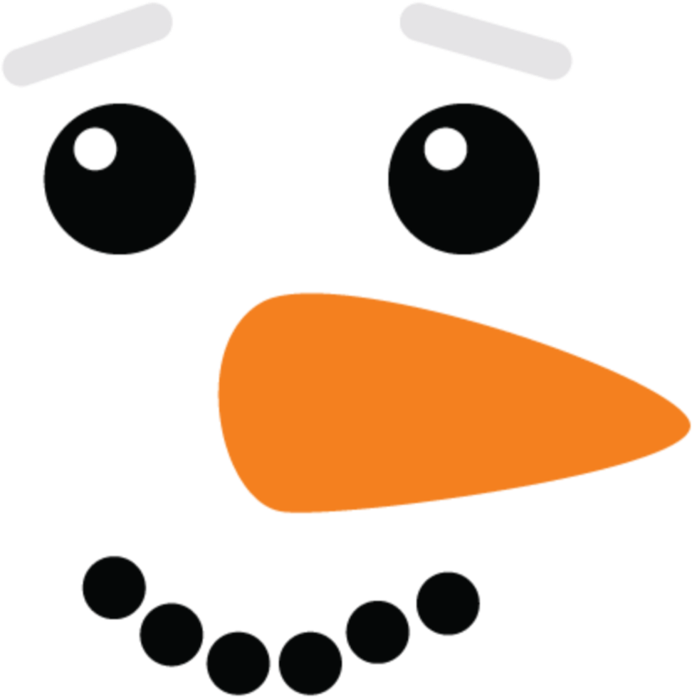 Download Snowman Face Clip Art Snowman Carrot Nose Clipartkey