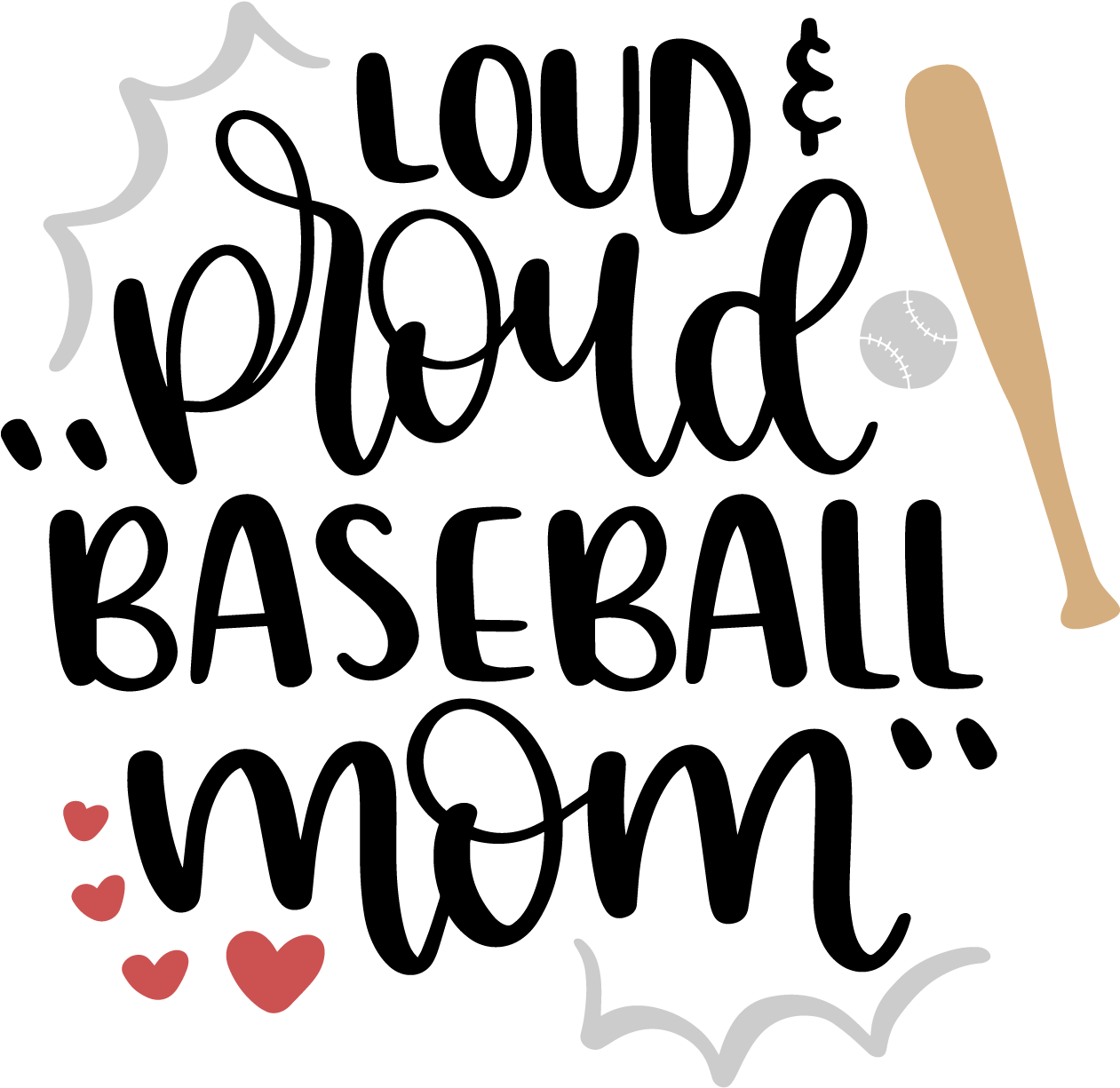 Download Loud And Proud Baseball Mom ClipartKey