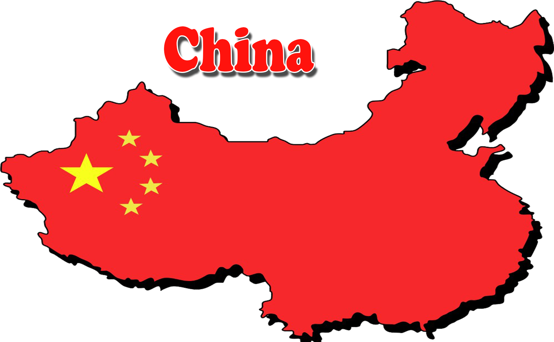 China flag map