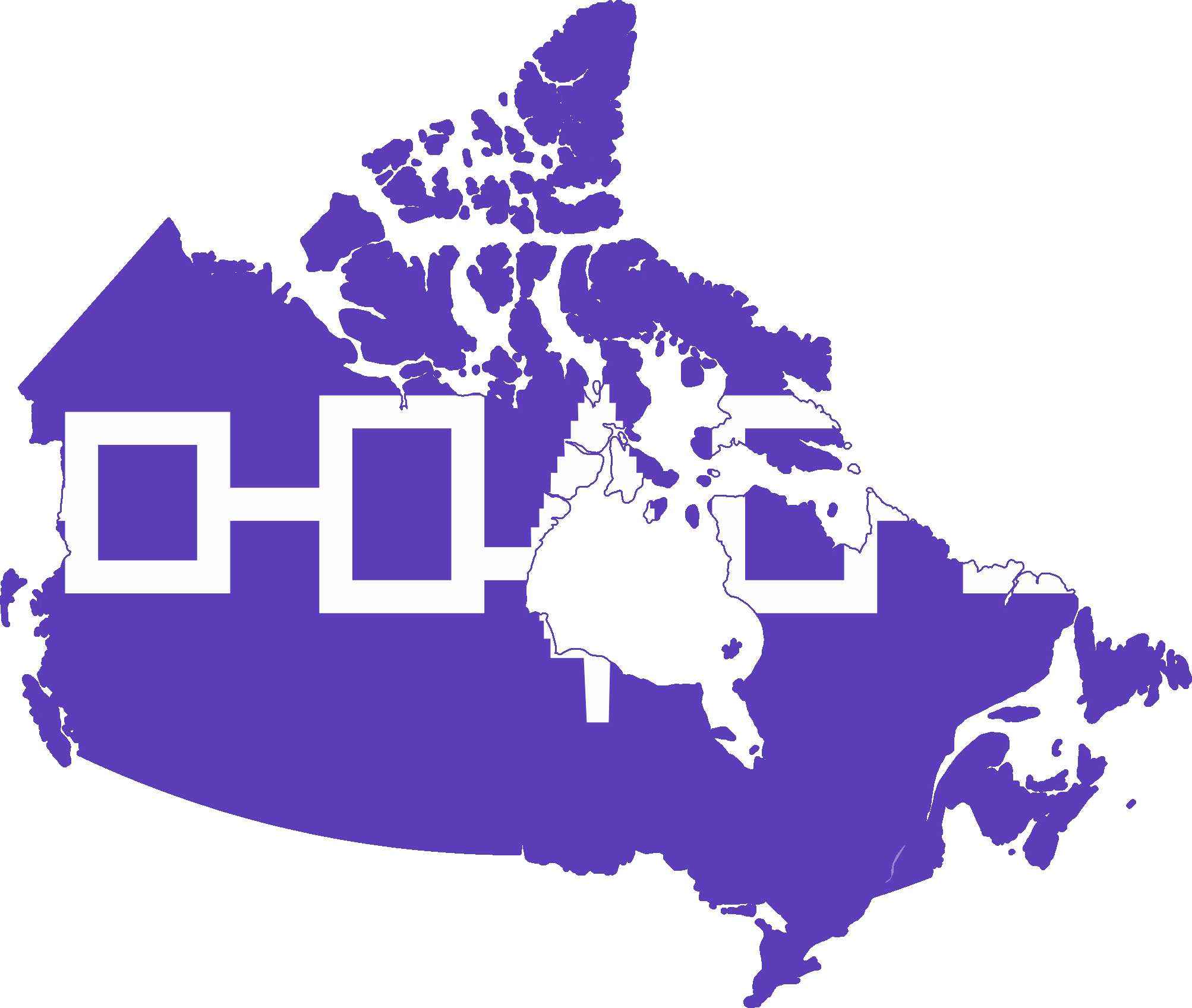 Download Flag Map Of Canada - Happy Valley Goose Bay Canada Map