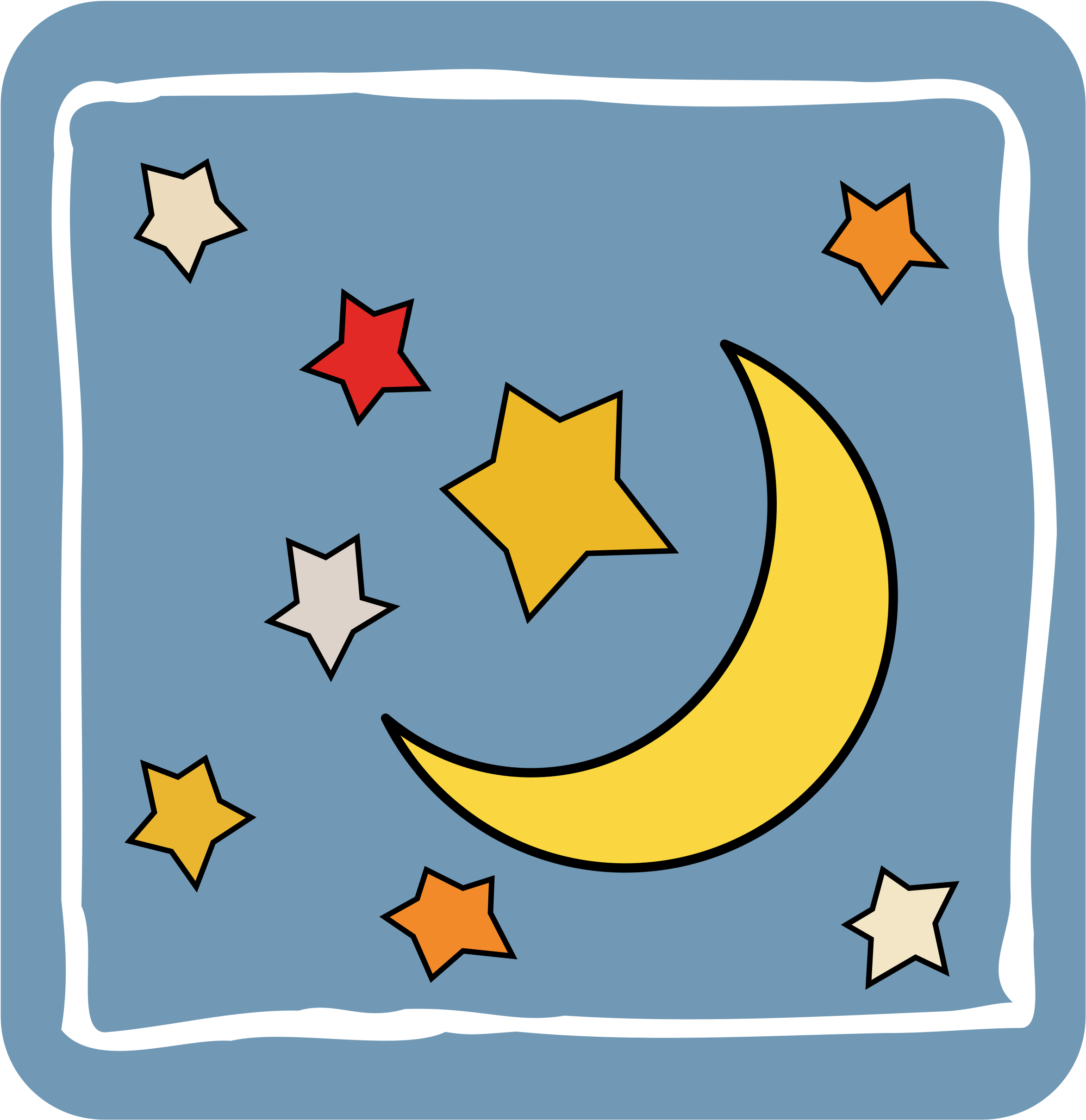 Printable Moon And Stars Clip Arts