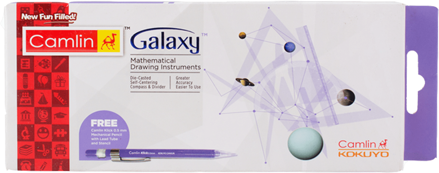 Download Drawing Instrument Compass Box Camlin Galaxy Geometry Box ClipartKey