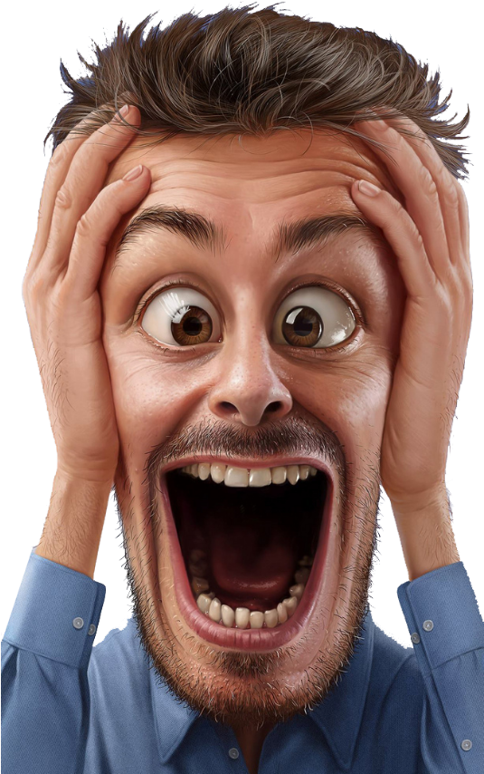 Download #footballfan #fan #surprise #reaction #face #man #people - Surprised Face Png - ClipartKey