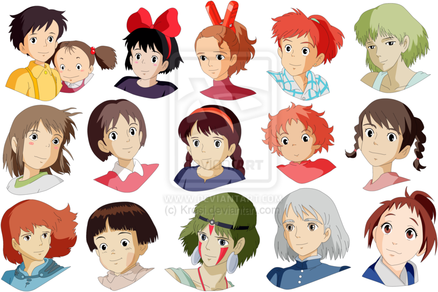 Download Transparent Ponyo Png - Studio Ghibli Characters Female
