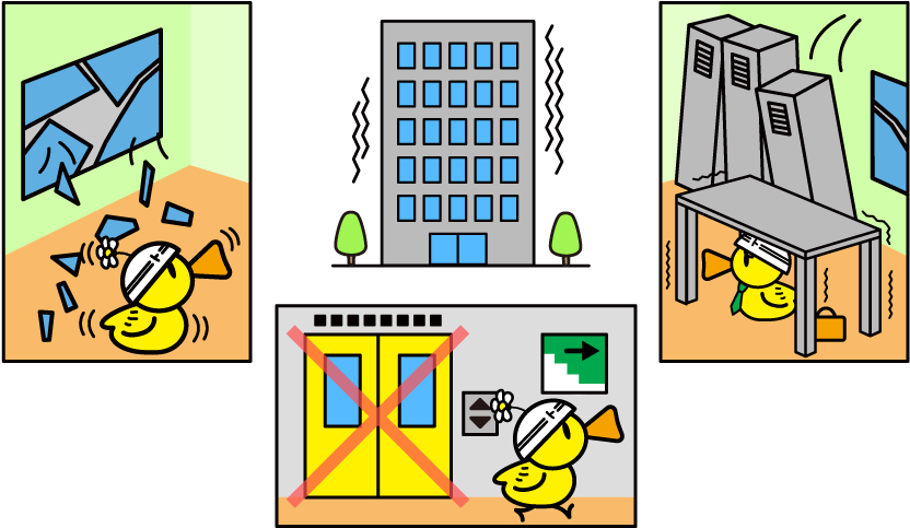 Download Be Ready To Evacuate - Falling Objects Earthquake Clipart ...