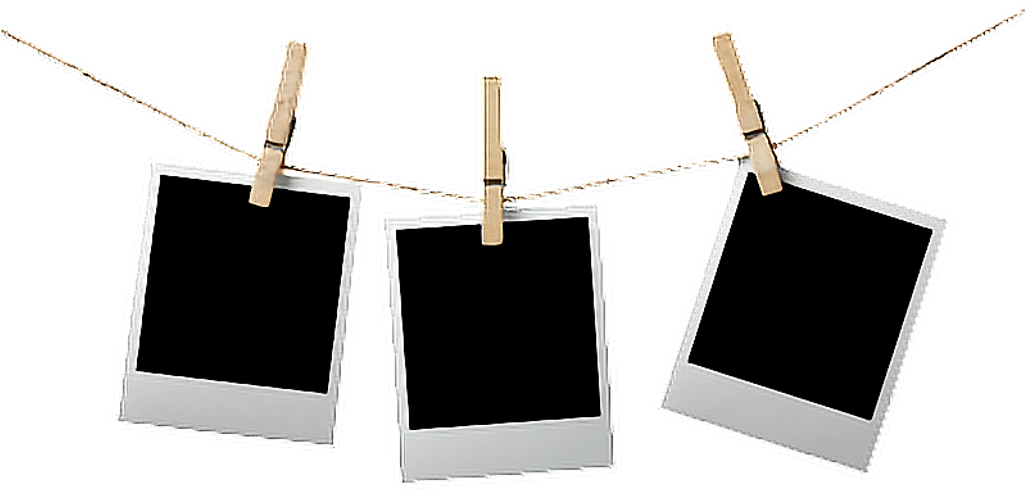 Download Polaroid Picture Clipart Empty Clothesline - Hanging Polaroid