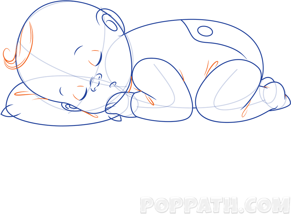 download-draw-a-sleeping-baby-clipartkey