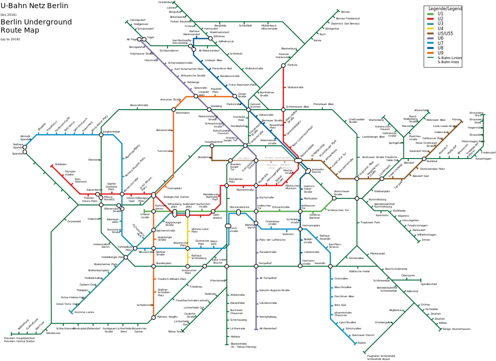 Download Clip Art Berlin Subway Map - Berlin Metro Map Svg - ClipartKey