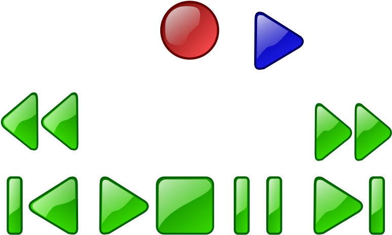 Download Pause Button Clipart Green - Play Button Png Rewind - ClipartKey