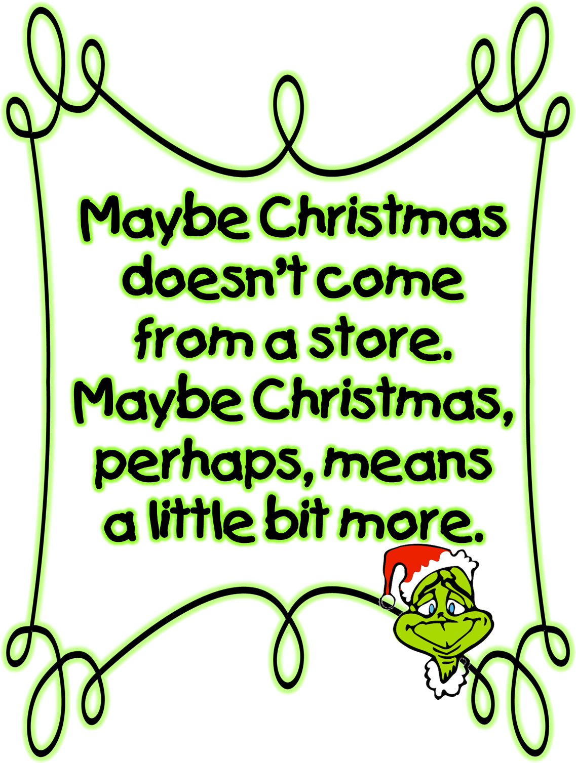 Download Grinch Clipart Stole Christmas Qoates Transparent Png - Merry