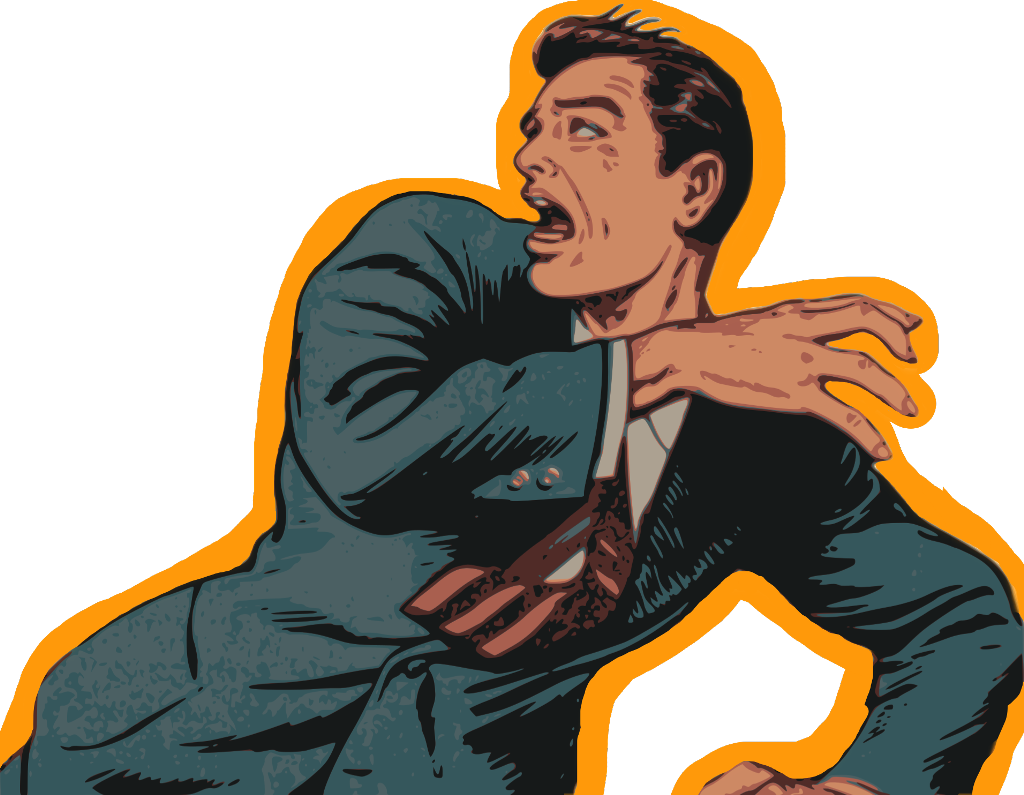 Download Transparent Scared Man Clipart - Comics Retro Man Png - ClipartKey