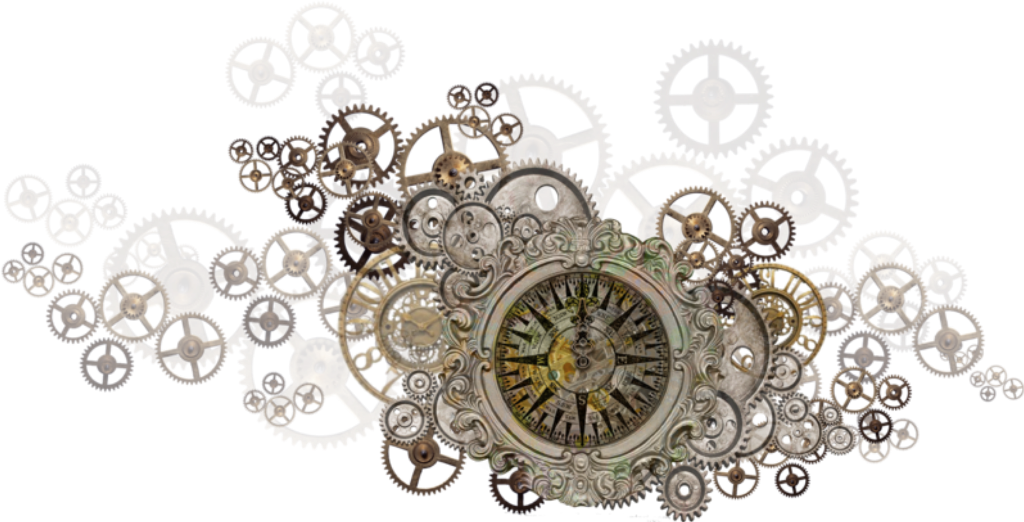 Download art clock gears time stickers Gear Png ClipartKey