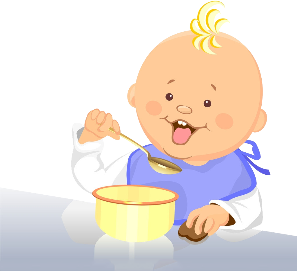 Download Transparent Mixing Clipart Baby Is Eating Vector ClipartKey