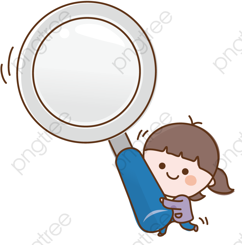 Download Girl Holding A Magnifying Glass