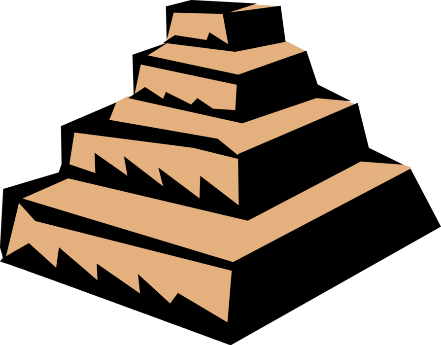 Download Freeuse Stock Pyramids Clipart Vector - Step Pyramid Clipart ...