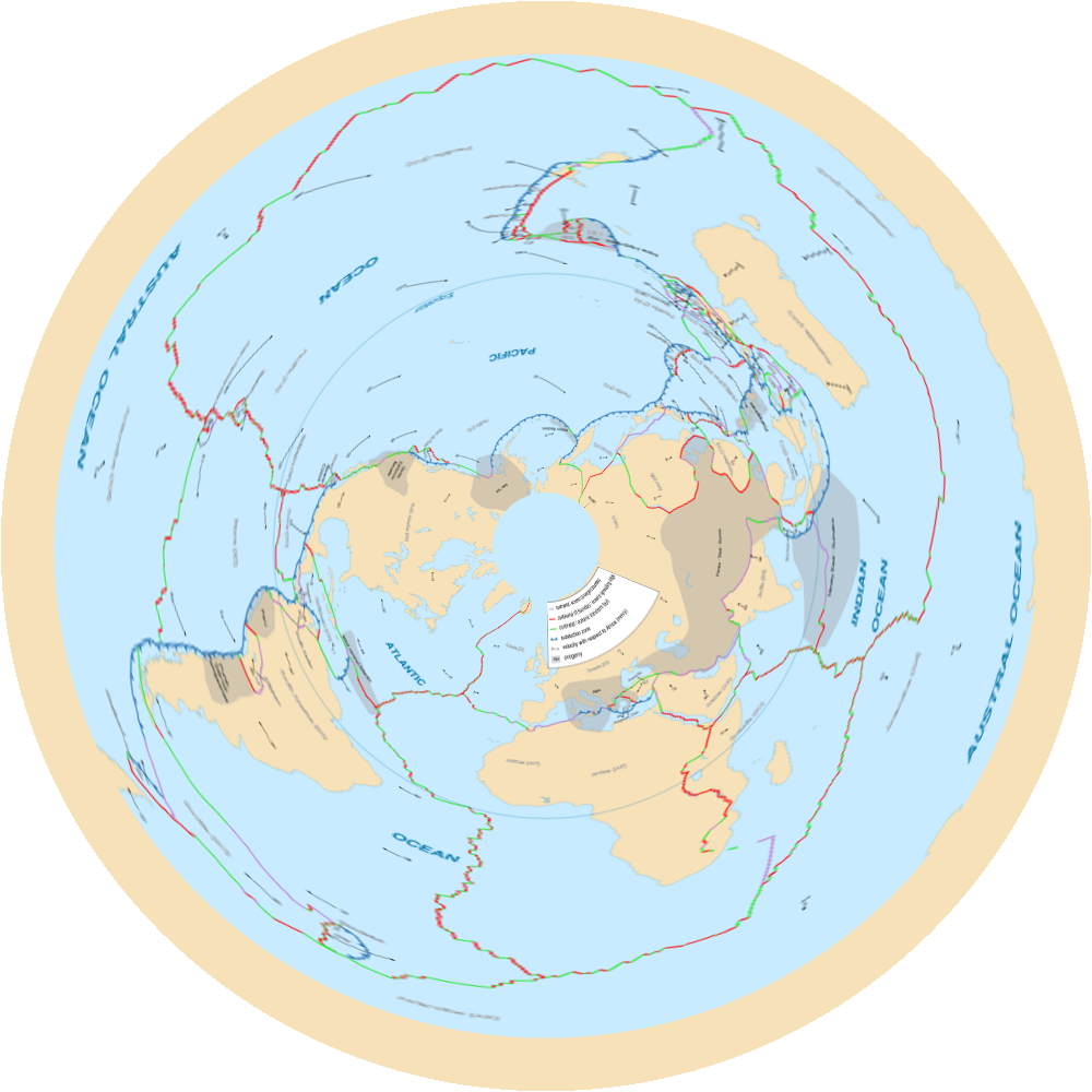 Download Clip Art Flat Earth Society Map Tectonic Plates On Flat