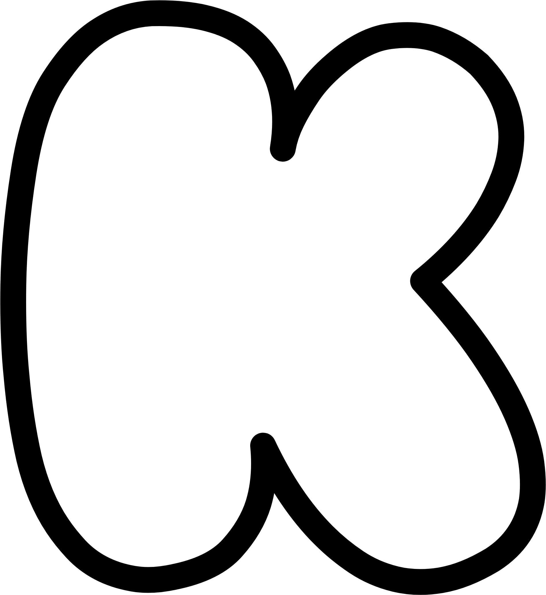 Download Uppercase Bubble Letter K - Letter K Bubble Letter - ClipartKey