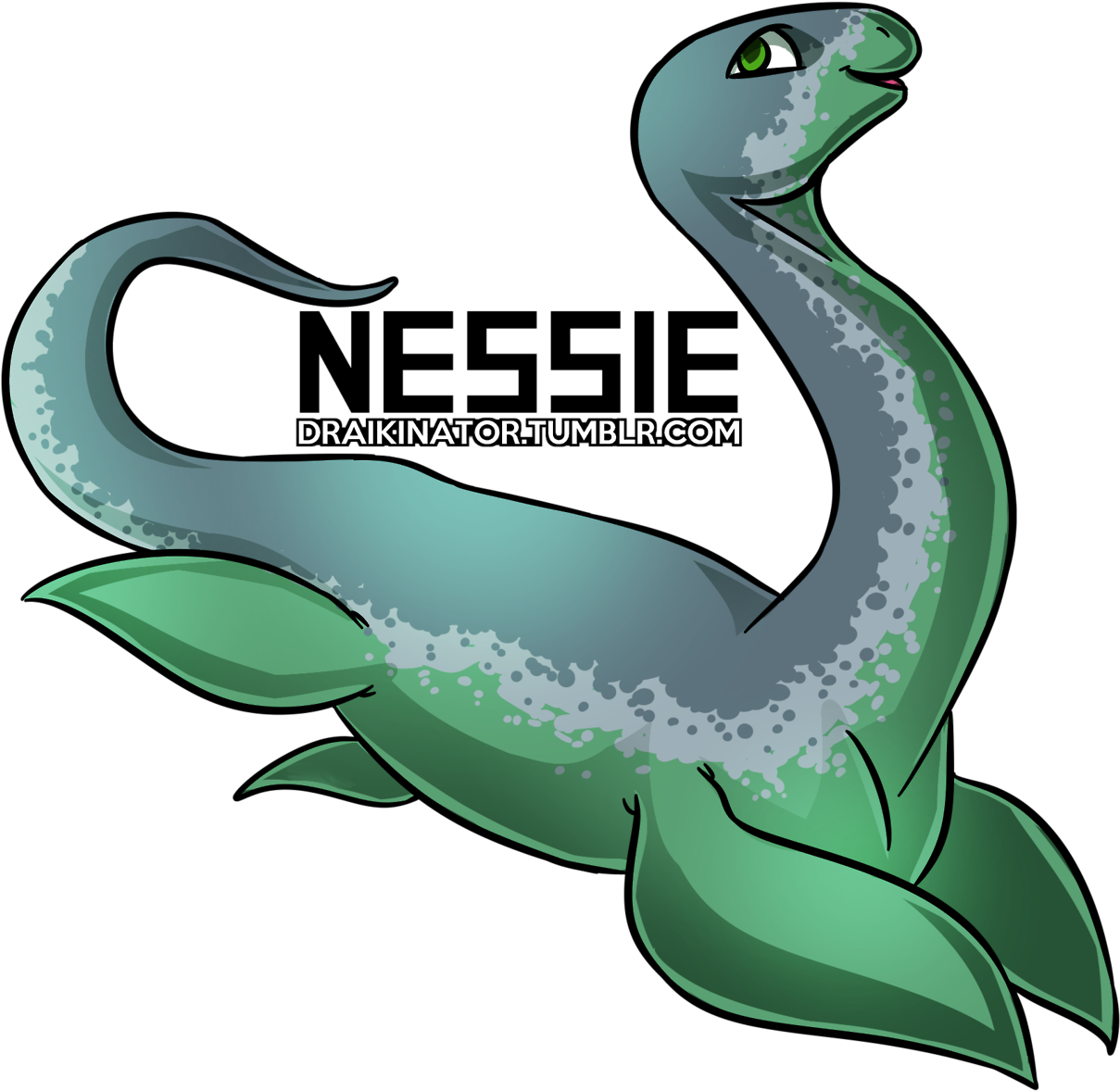 Download Cute Loch Ness Monster Art - ClipartKey