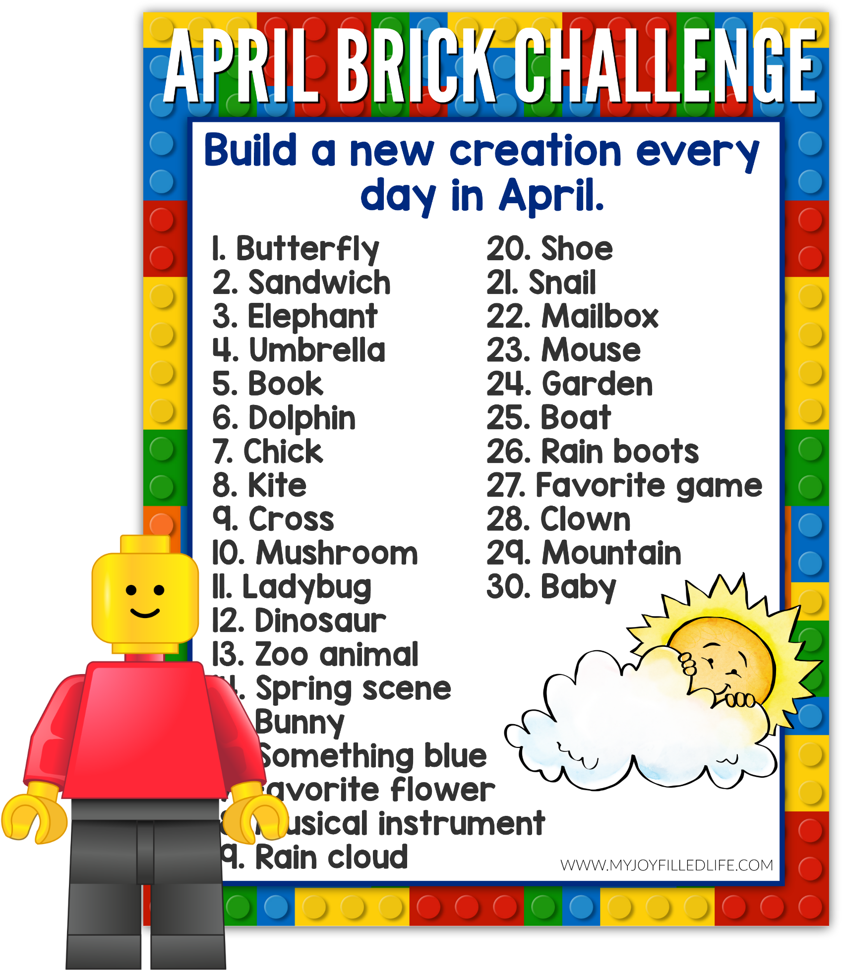 Download April Brick Challenge - ClipartKey