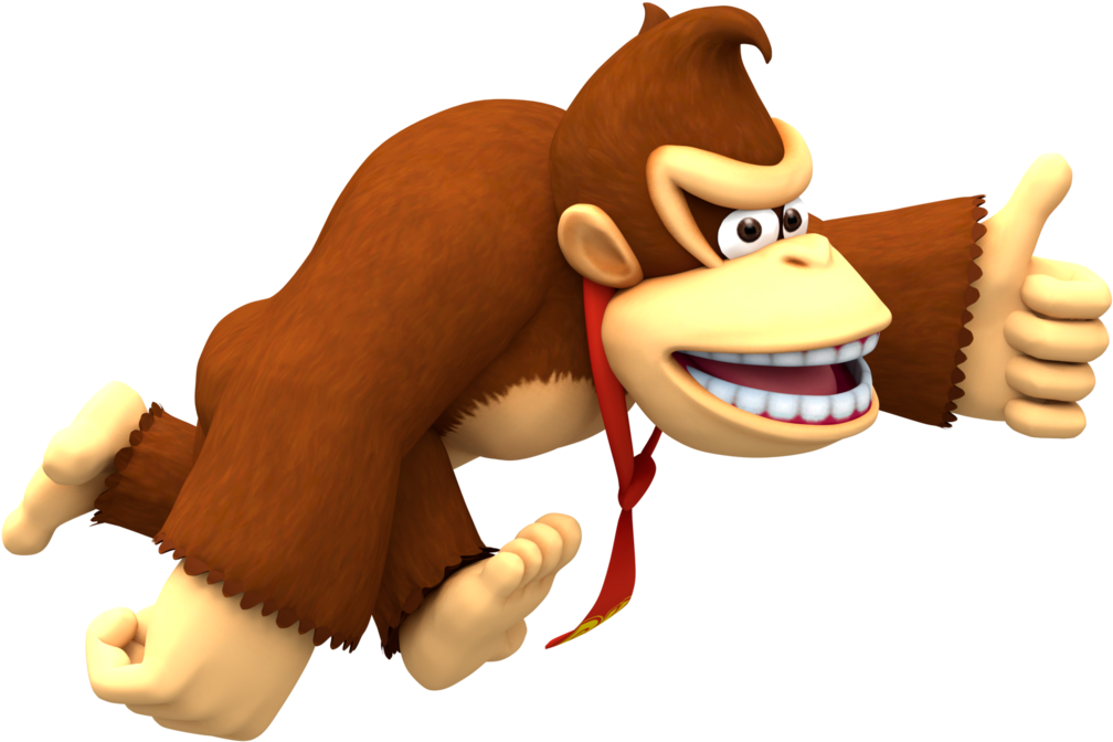 Download Transparent Donkey Kong Png - Donkey Kong Thumbs Up - ClipartKey