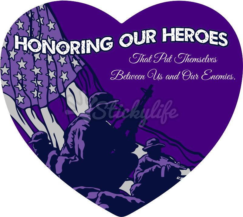 Download Purple Heart Day Decal Graphic Design ClipartKey