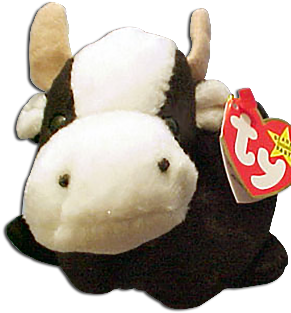 Download Clip Art Red Bull Beanie Baby - Stuffed Animals Black Cow