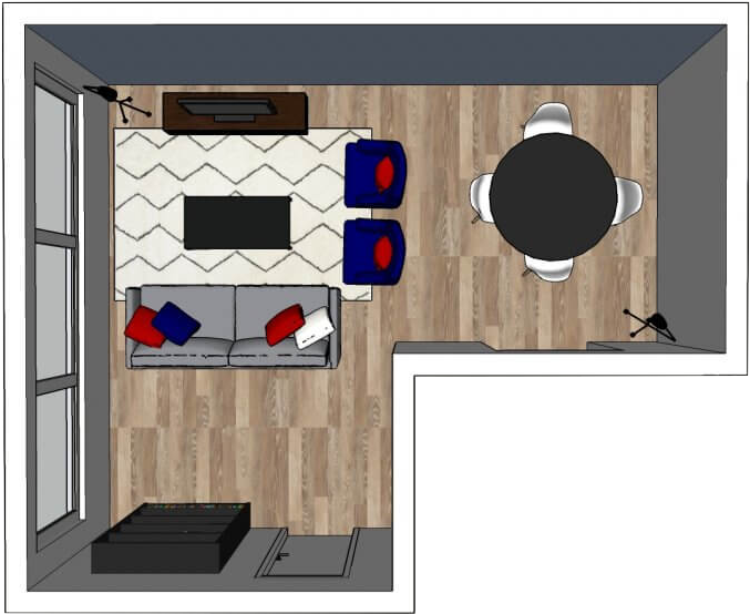 Download L Shaped Living Room Floor Plan ClipartKey