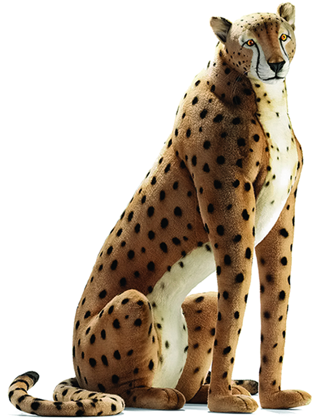 Download Sitting Cheetah Transparent Image - Life Size Cheetah Stuffed