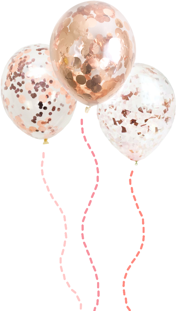Download Rose Gold Balloons Png ClipartKey