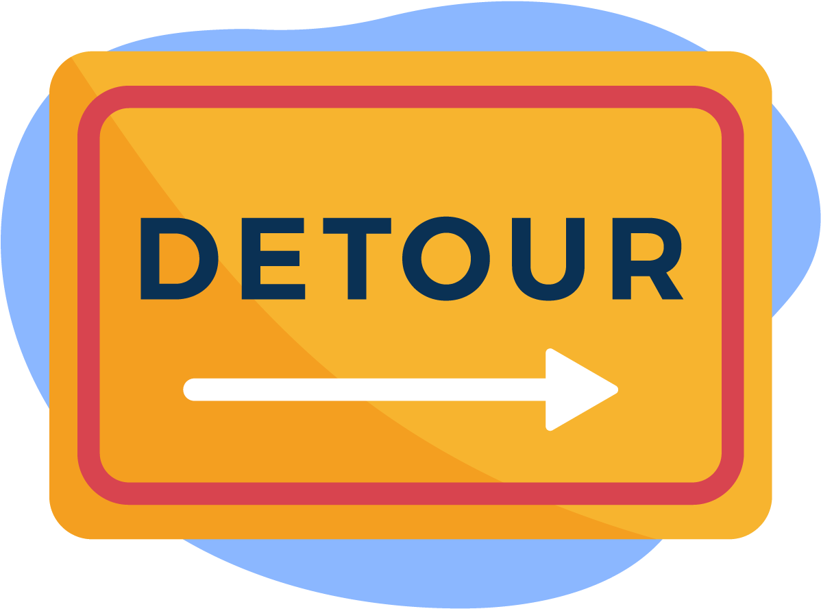 Download Transparent Detour Clipart Sign Clipartkey