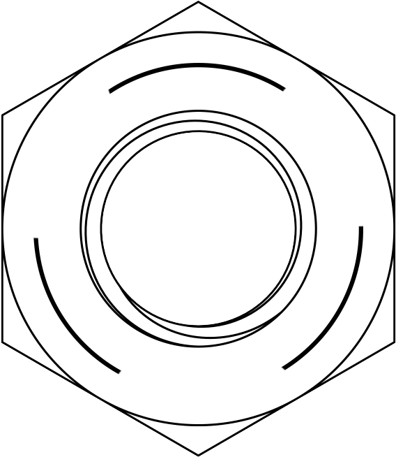 Download Hex Nut Clipart Circle ClipartKey