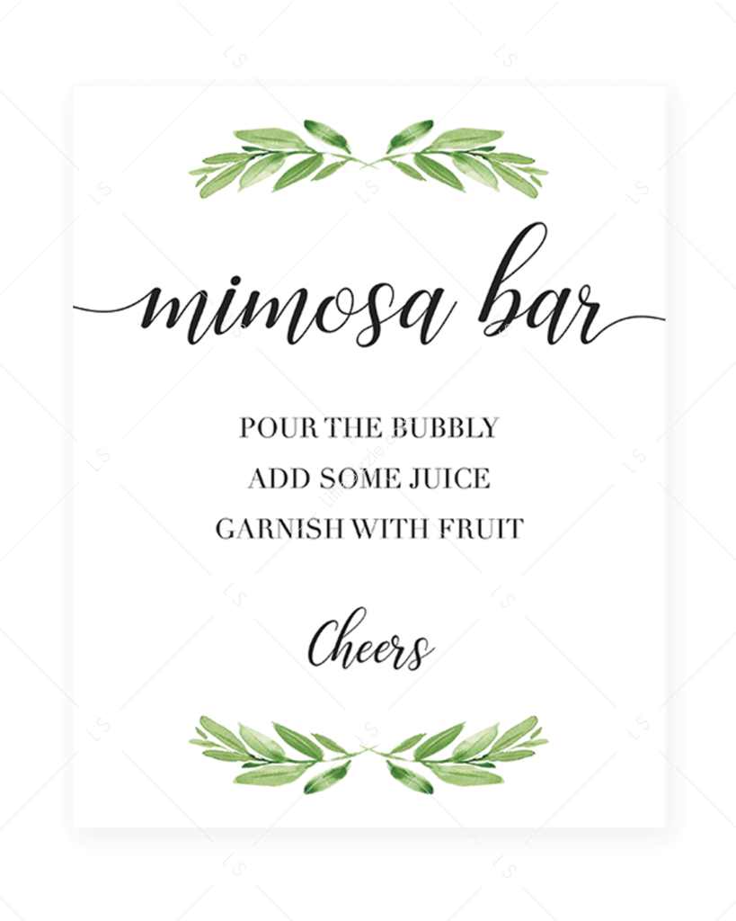 Download Mimosa Bar Printable Signs - 307 3079275 Mimosas Clip Art 
