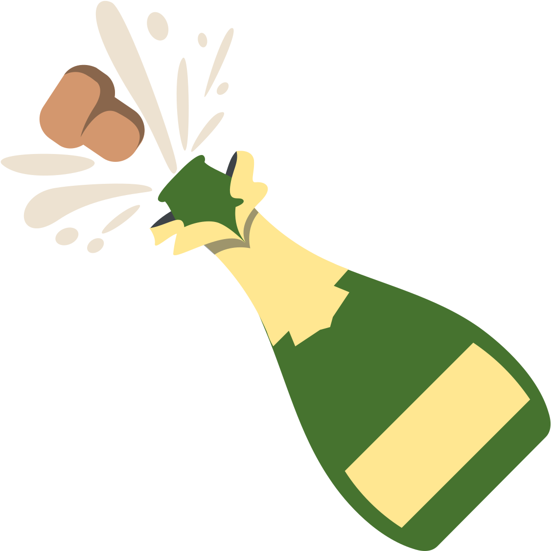 Download Champagne Bottle Emoji Png ClipartKey