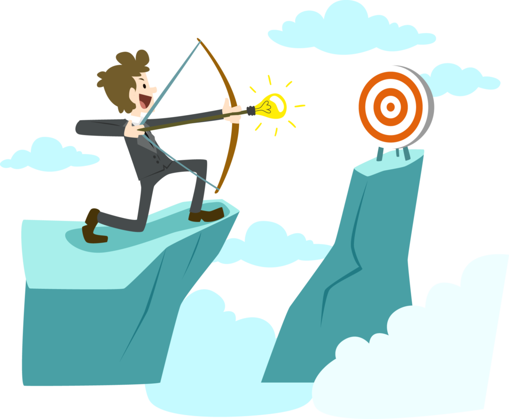 Цель достигнута. Анимированные человечки. Стремление вверх. Успехов в достижении поставленных целей. Цель картинка для презентации.