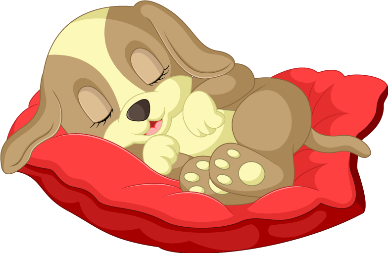 Download Drowsy Dogs Cute Sleeping Dogs Cartoon ClipartKey
