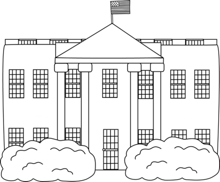 Download Transparent Black And White Clipart Design White House