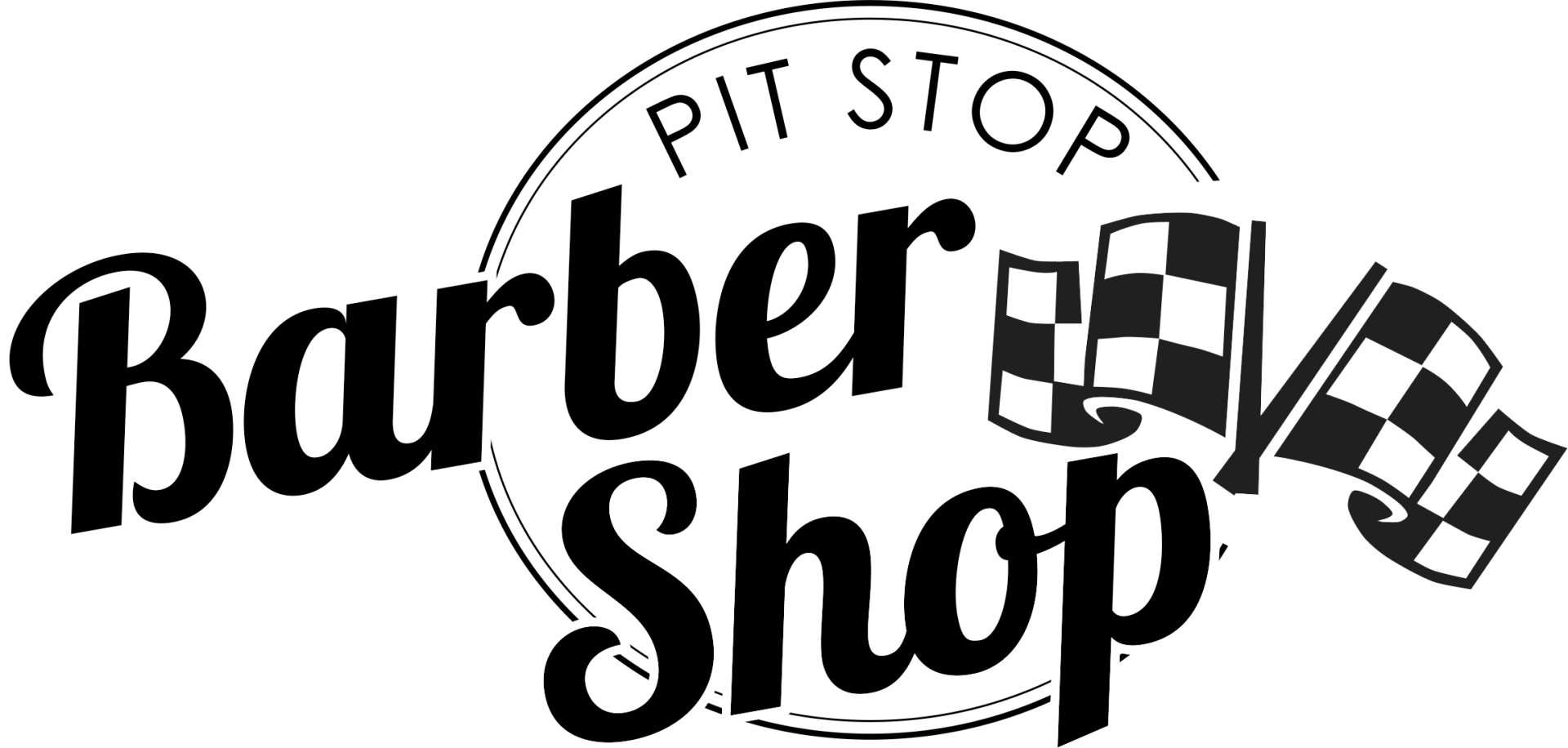 Download Pit Stop Barber Shop Logo Graphic Design ClipartKey